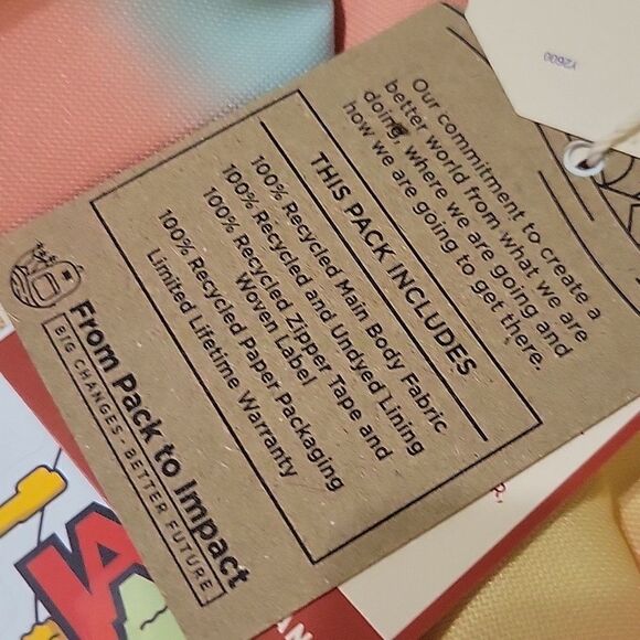 NEW JANSPORT PASTEL RAINBOW WATERCOLOR BACKPACK TRAVEL SCHOOL NWT - Picture 3 of 14